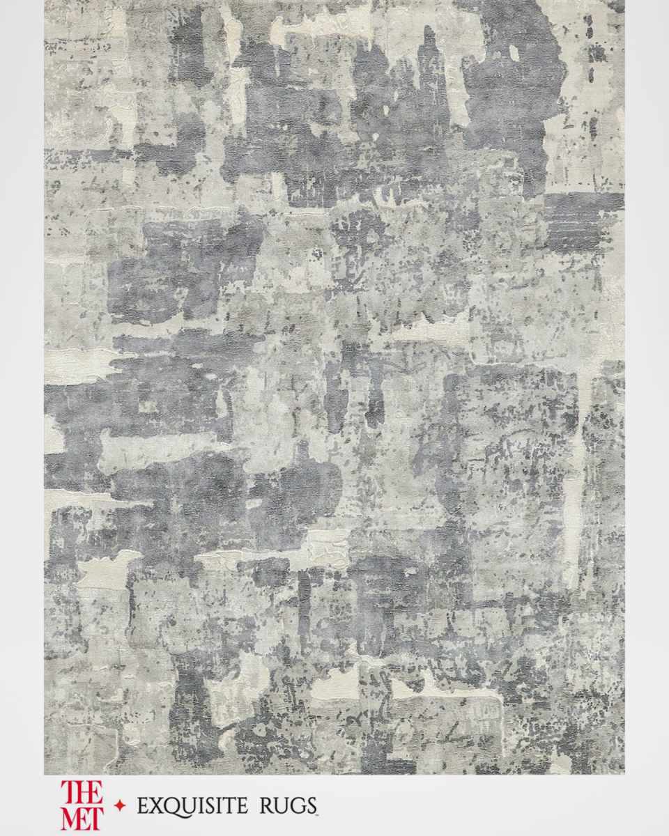 Papyrus Hand-Loomed Blue/Gray Rug, 8' x 10'